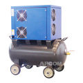 APCOM 18 cfcm 8bar 5.5 hp 4kw screw air compressor 220v with air dryer and tank 90 liters